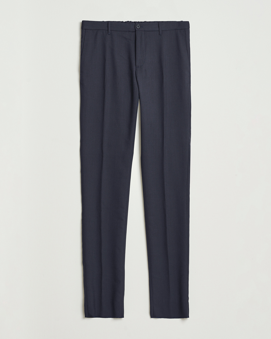 Mies | Housut | Incotex | Slim Fit Washable Flannel Trousers Grey Melange