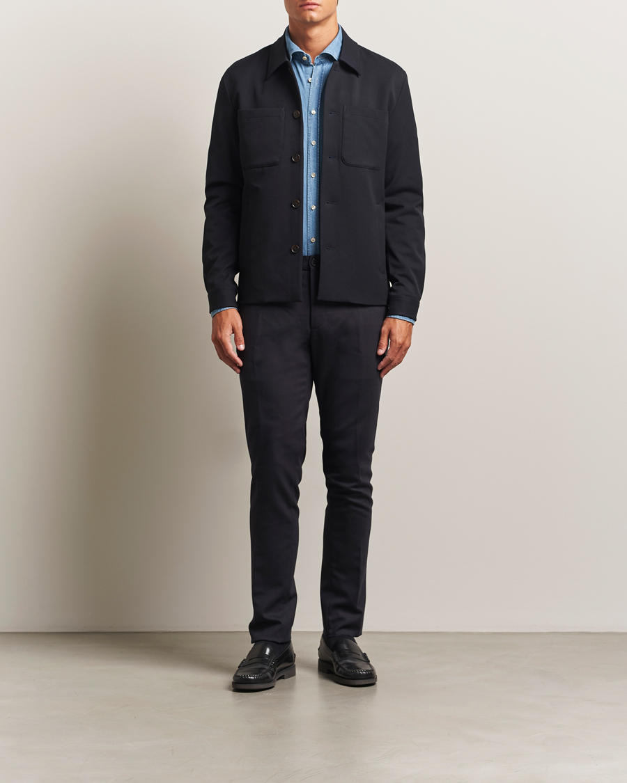 Mies | Housut | Incotex | Slim Fit Washable Flannel Trousers Grey Melange