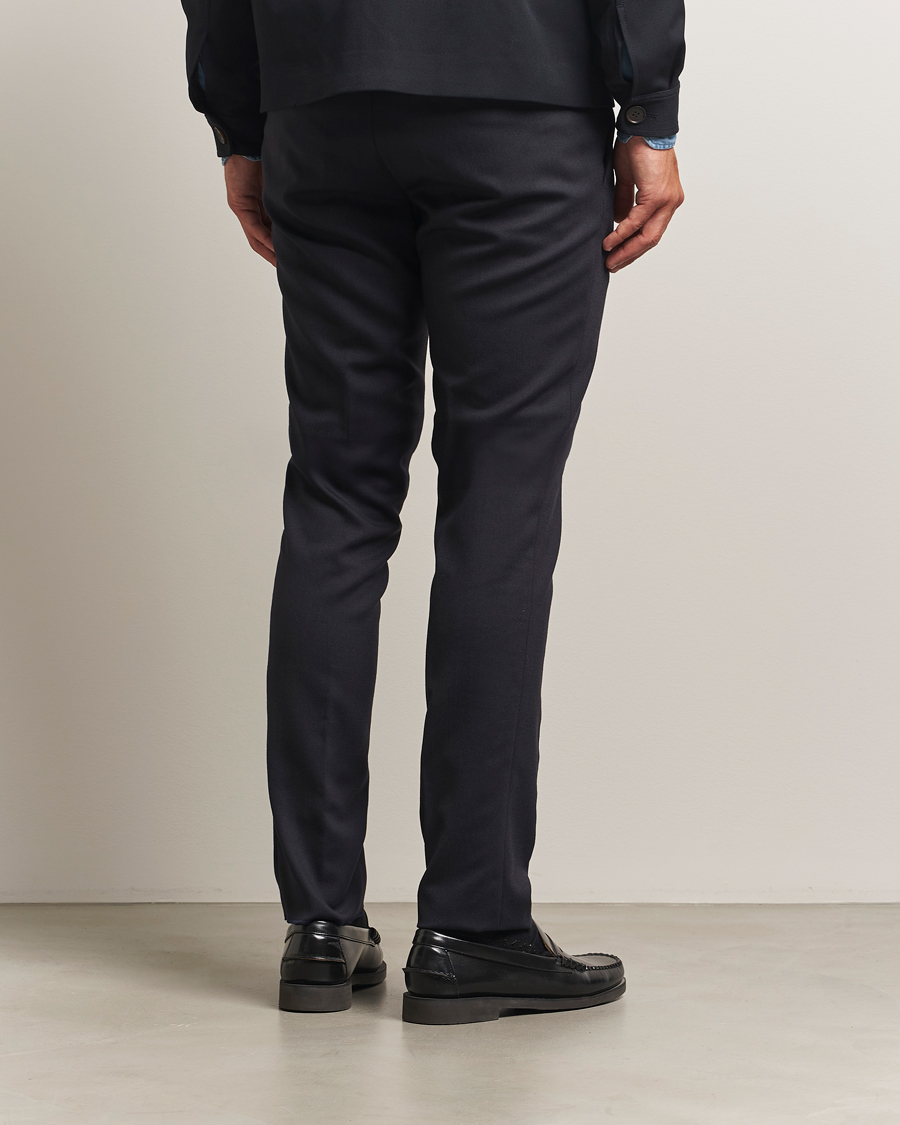 Mies | Housut | Incotex | Slim Fit Washable Flannel Trousers Grey Melange