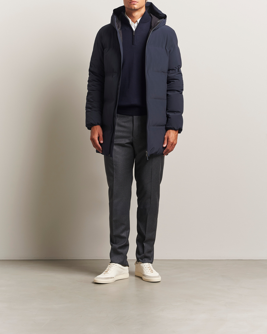 Mies | Housut | Incotex | Regular Fit Worsted Flannel Trousers Grey Melange