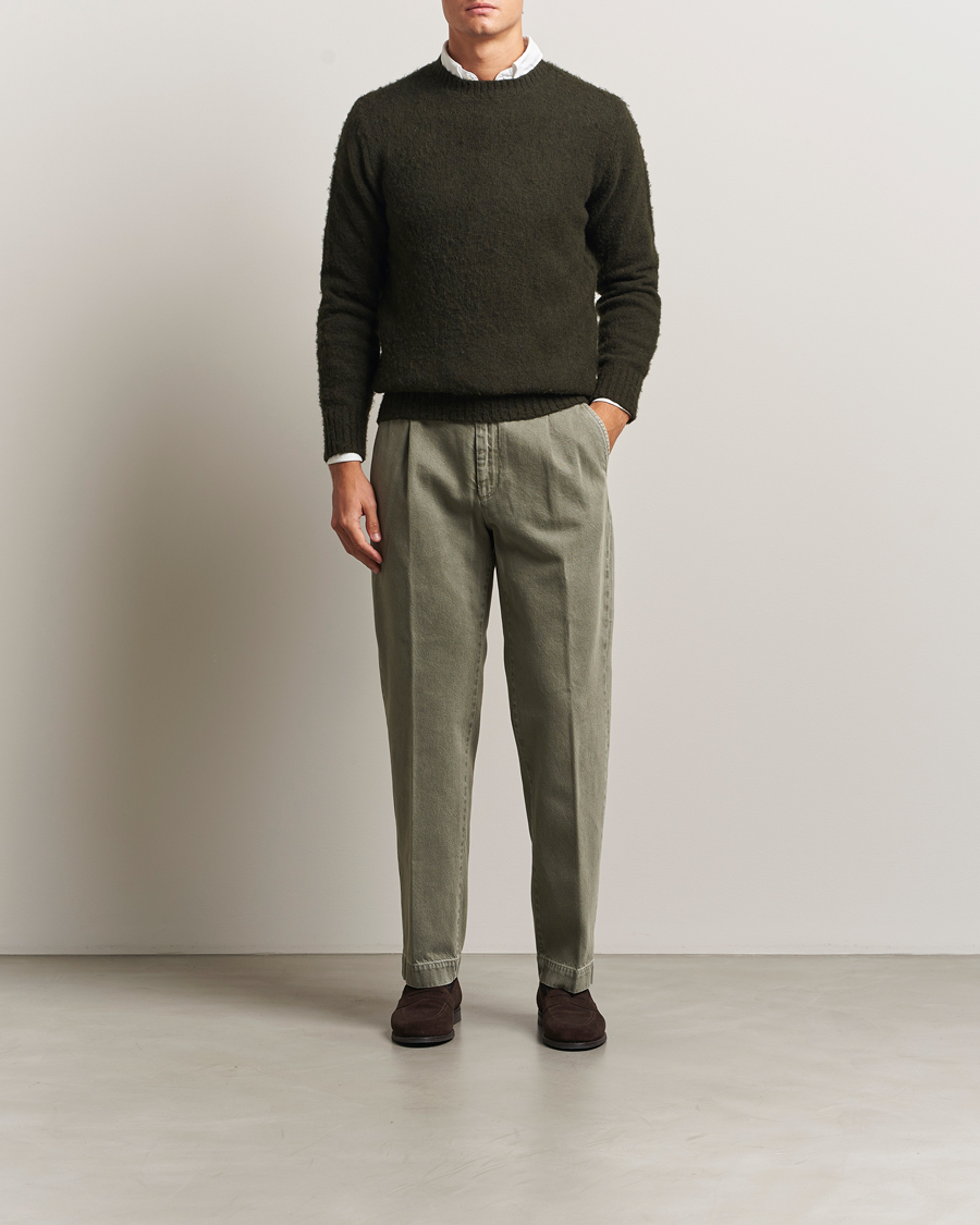Mies | Housut | Incotex | Regular Fit Bull Denim Slacks Green