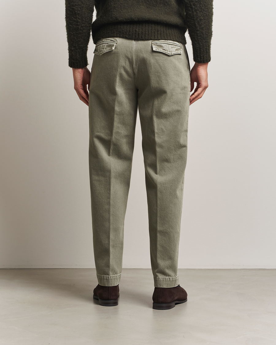 Mies | Housut | Incotex | Regular Fit Bull Denim Slacks Green