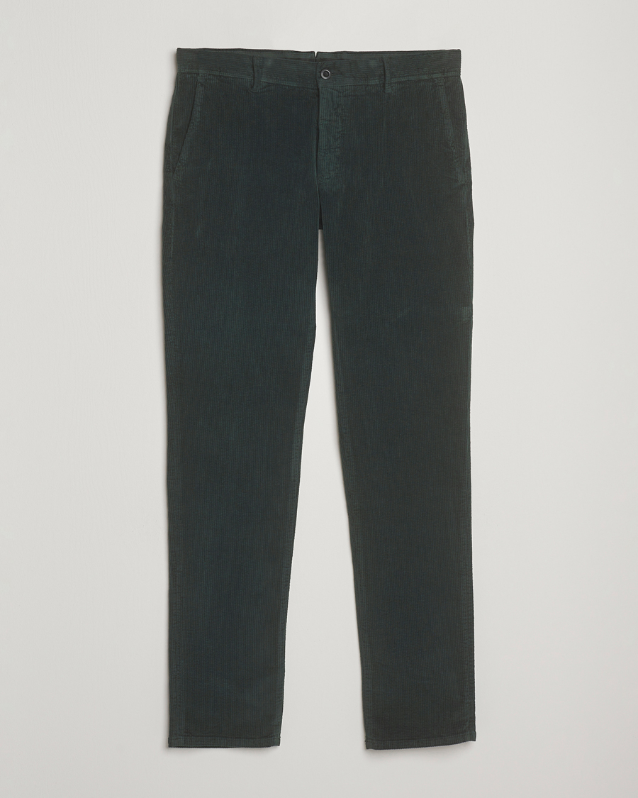 Mies | Housut | Incotex | Slim Fit Leisure Cord Slacks Dark Green