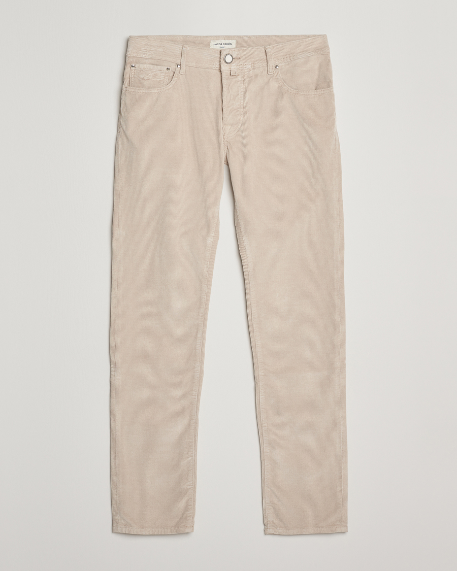 Mies | Housut | Jacob Cohën | Bard 5-Pocket Medium Corduroy Trousers Off White