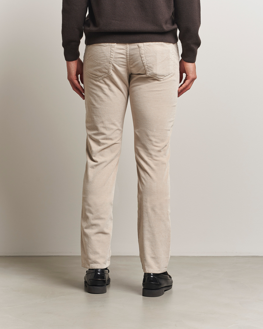 Mies | Housut | Jacob Cohën | Bard 5-Pocket Medium Corduroy Trousers Off White