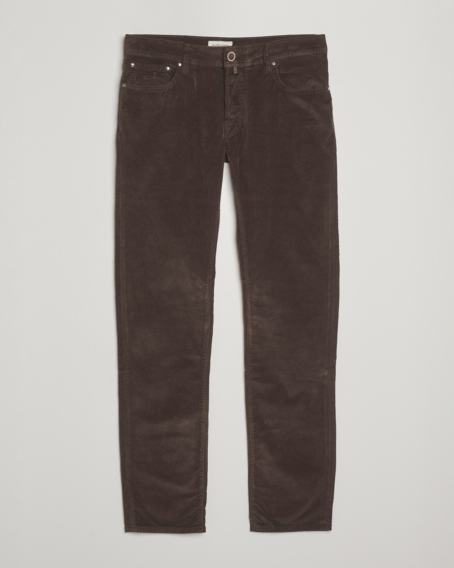 Mies | Housut | Jacob Cohën | Bard 5-Pocket Medium Corduroy Trousers Brown