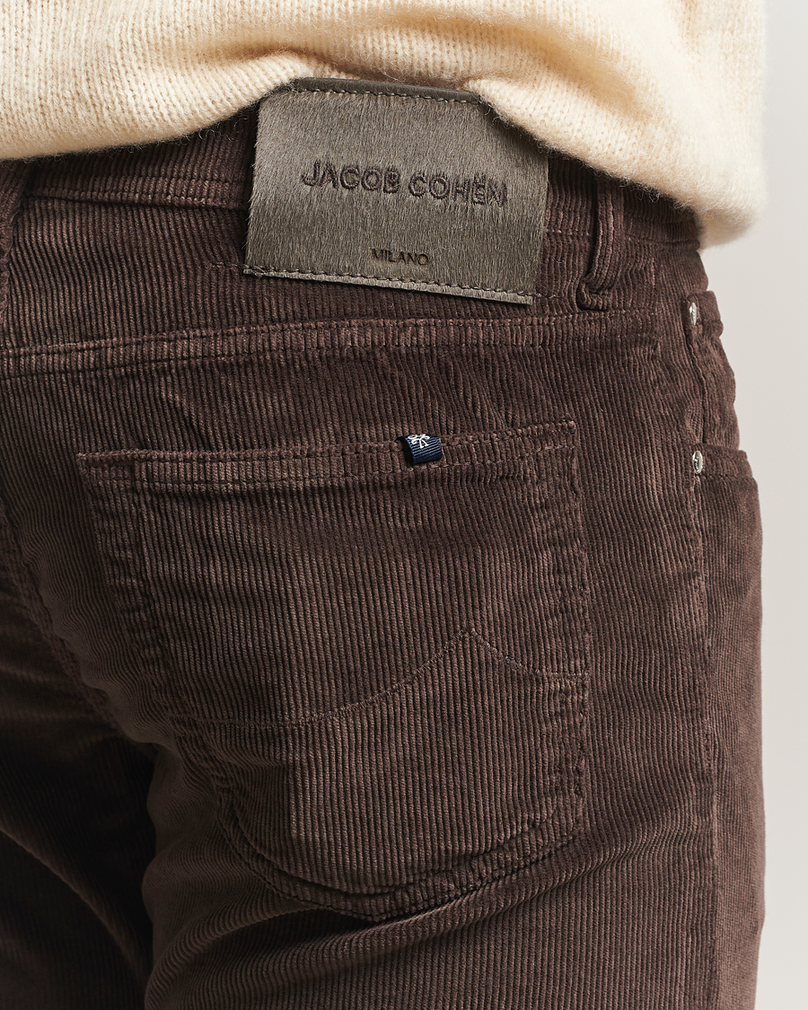 Mies | Housut | Jacob Cohën | Bard 5-Pocket Medium Corduroy Trousers Brown