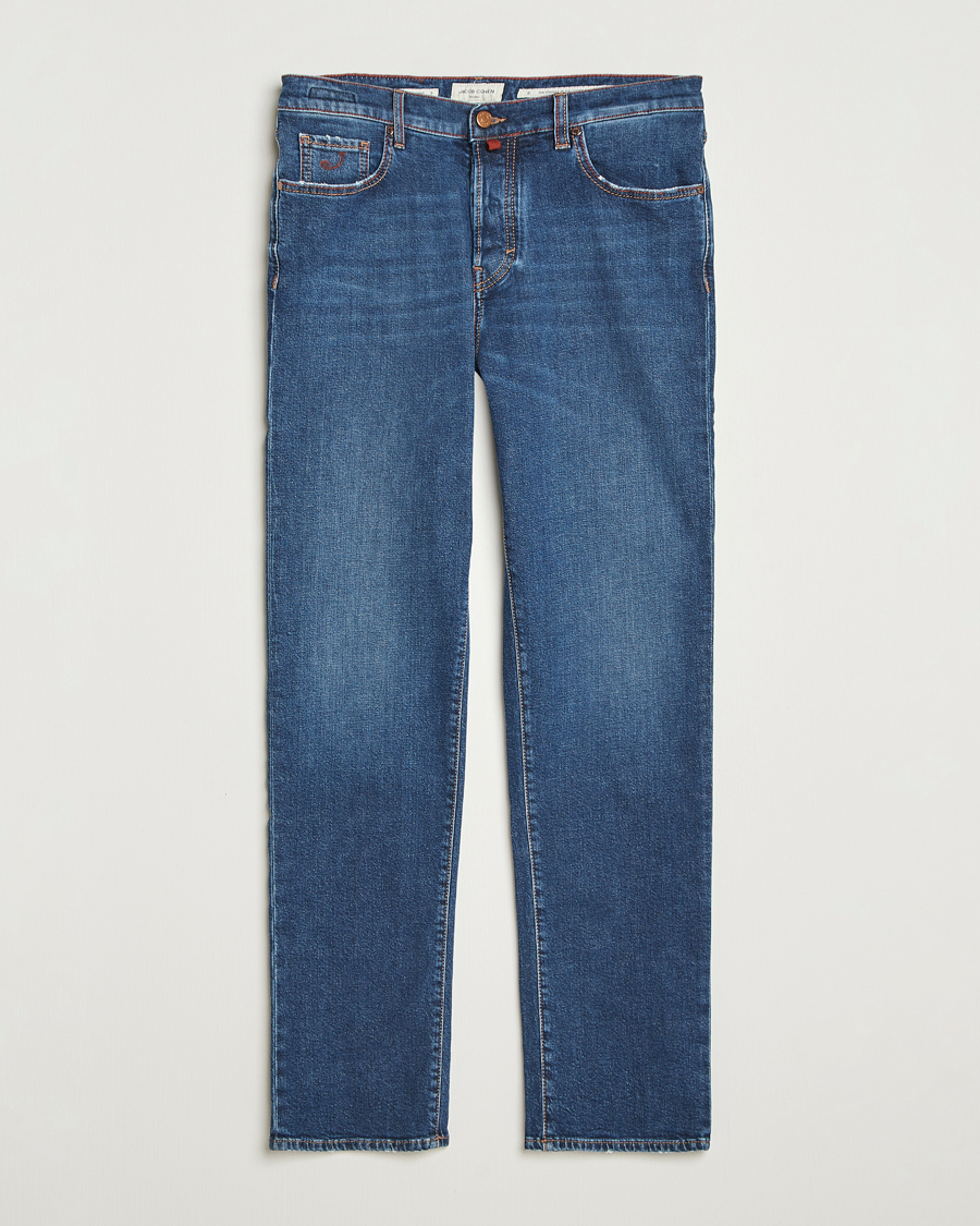 Mies | Farkut | Jacob Cohën | Edos Regular Straight Fit Jeans Mid Blue