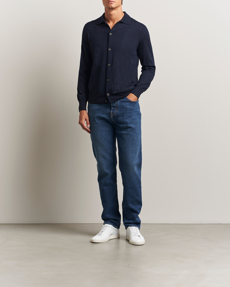 Mies | Farkut | Jacob Cohën | Edos Regular Straight Fit Jeans Mid Blue