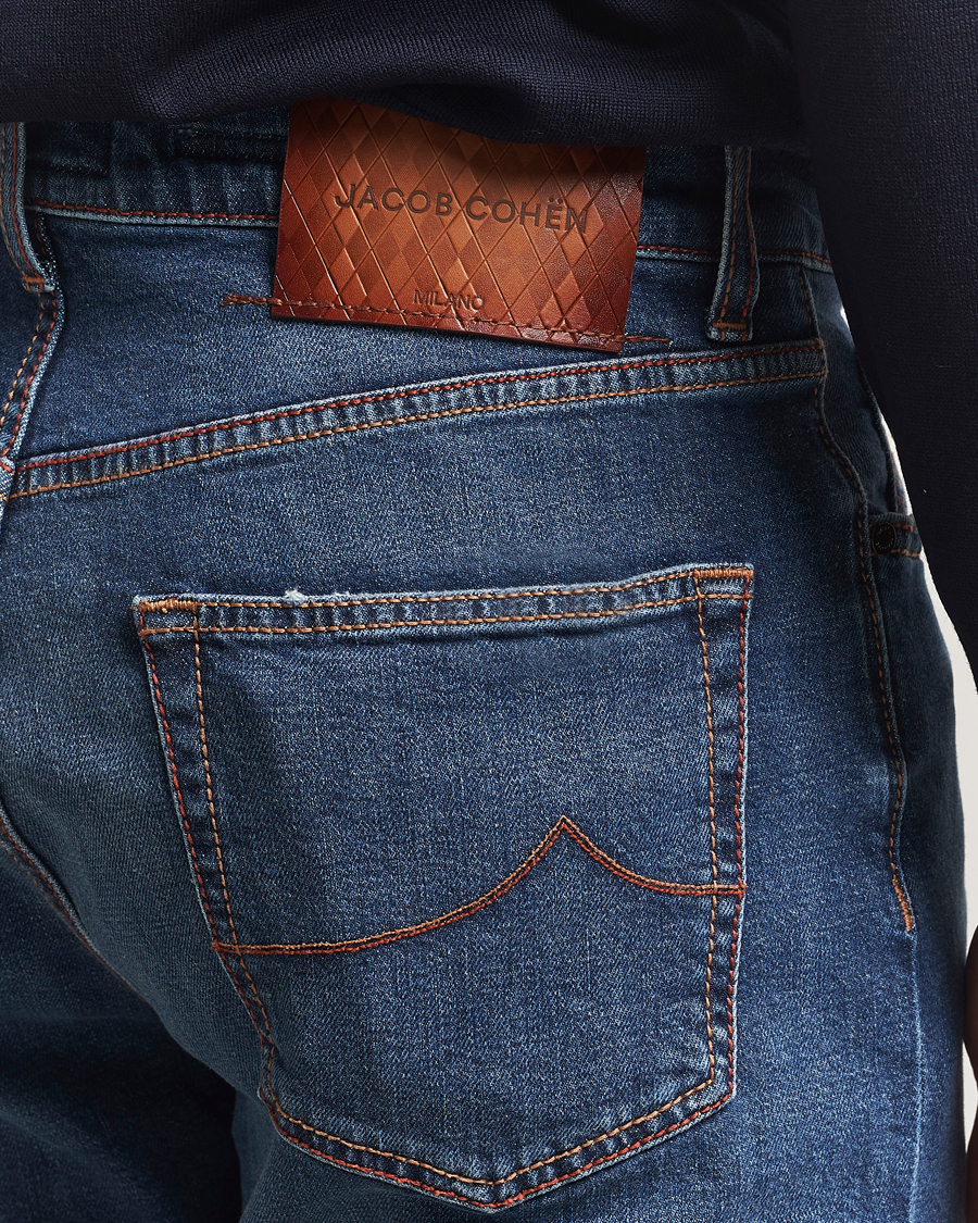 Mies | Farkut | Jacob Cohën | Edos Regular Straight Fit Jeans Mid Blue