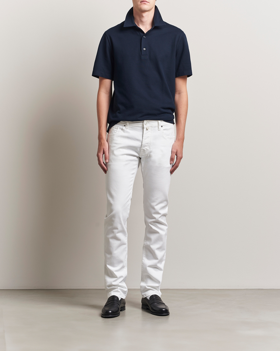 Mies | Farkut | Jacob Cohën | Bard Slim Fit Stretch Jeans White
