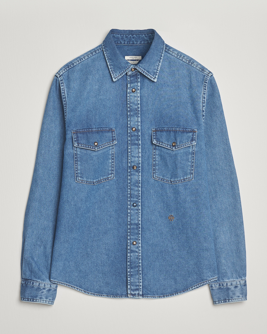 Mies | Kauluspaidat | Jacob Cohën | Pocket Denim Overshirt Mid Blue