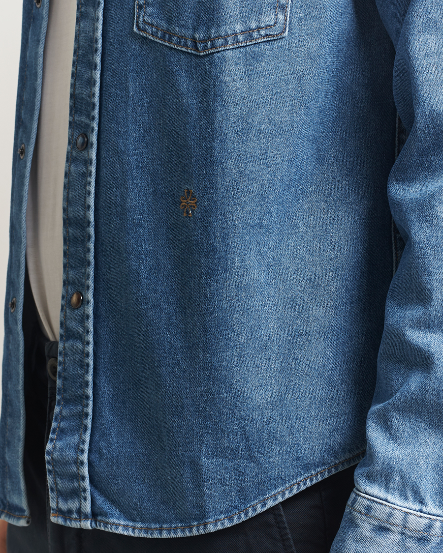 Mies | Kauluspaidat | Jacob Cohën | Pocket Denim Overshirt Mid Blue