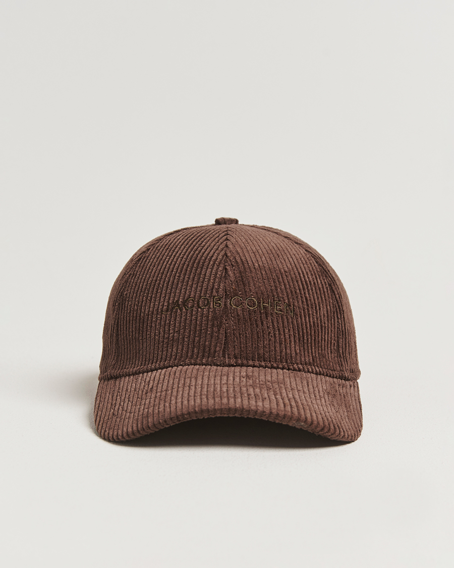 Mies | Päähineet | Jacob Cohën | Corduroy Logo Cap Brown