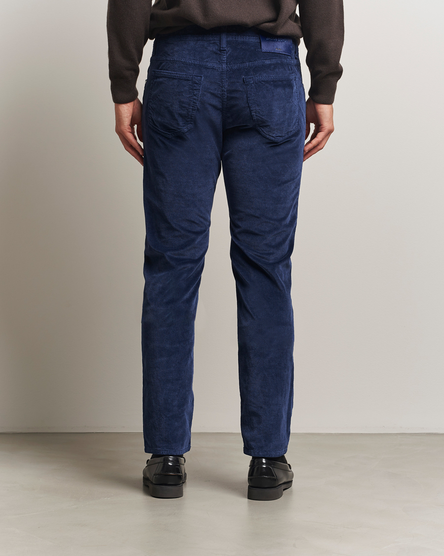 Mies | Housut | Jacob Cohën | Bard 5-Pocket Medium Corduroy Trousers Dark Blue