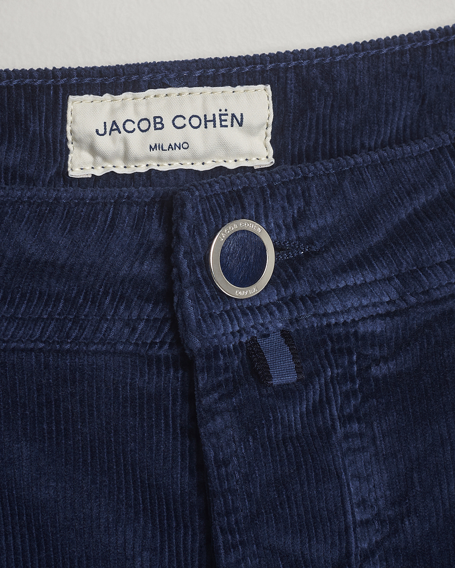 Mies | Housut | Jacob Cohën | Bard 5-Pocket Medium Corduroy Trousers Dark Blue