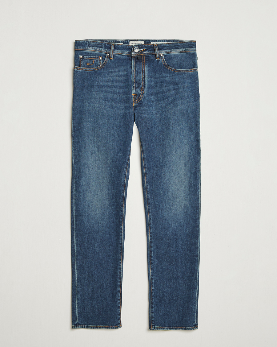 Mies | Farkut | Jacob Cohën | Bard Milano-Cortina Slim Fit Stretch Jeans Mid Blue