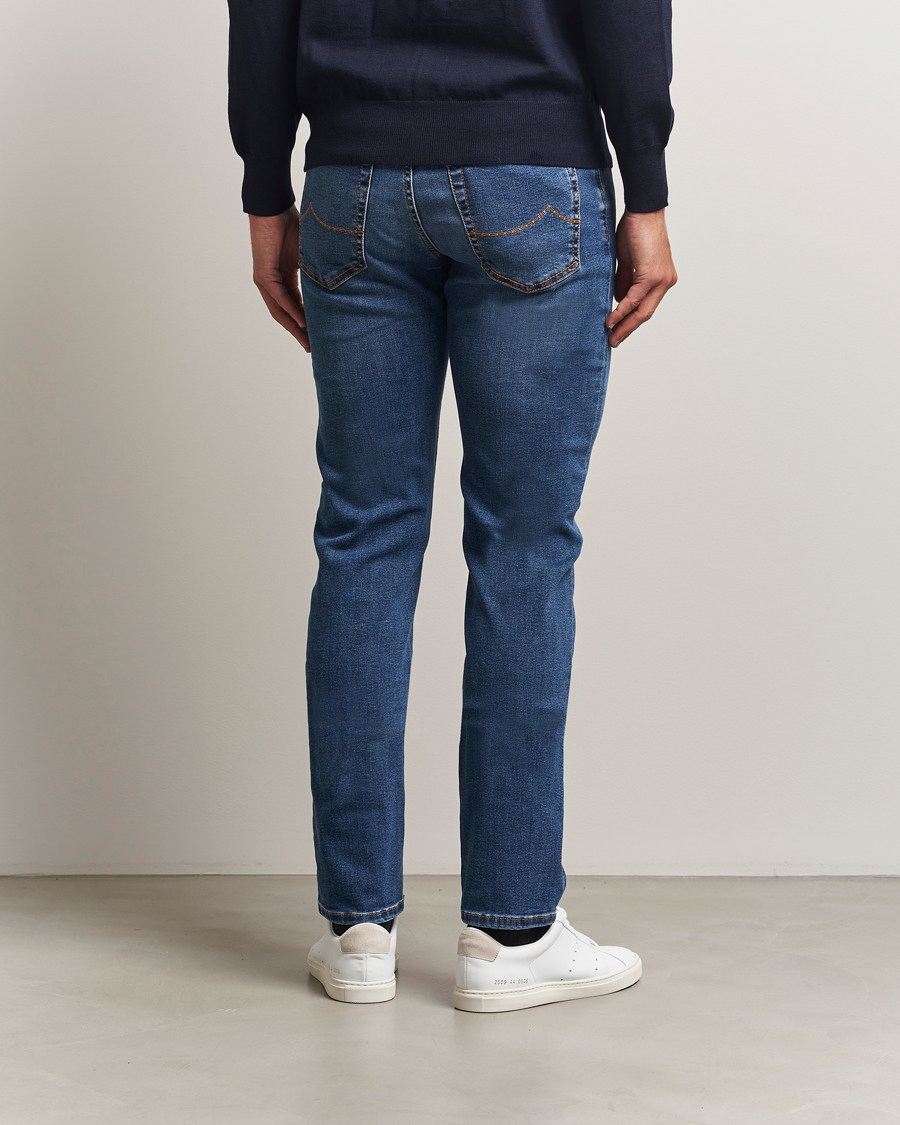 Mies | Farkut | Jacob Cohën | Bard Olympics Slim Fit Stretch Jeans Medium Blue