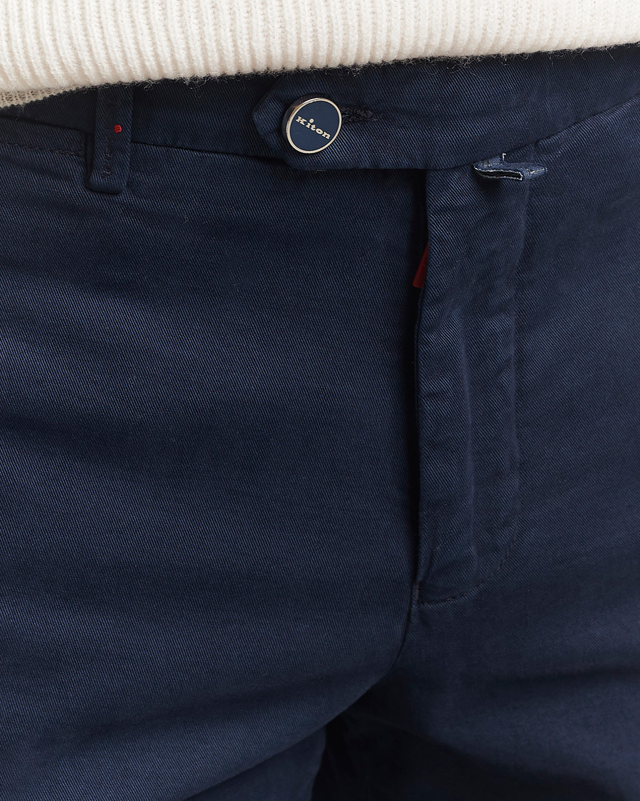 Mies | Housut | Kiton | Cotton/Cashmere Trousers Navy