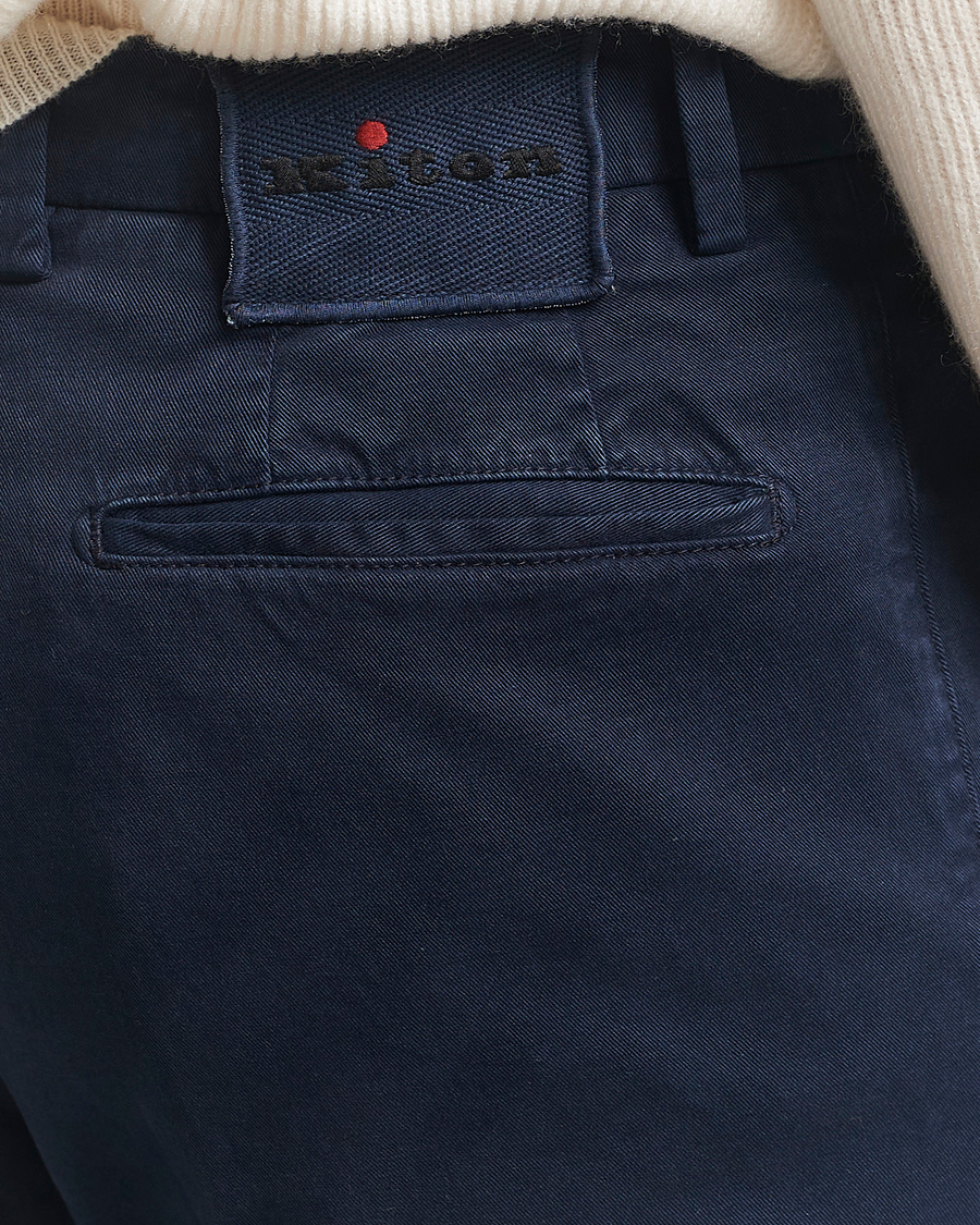 Mies | Housut | Kiton | Cotton/Cashmere Trousers Navy