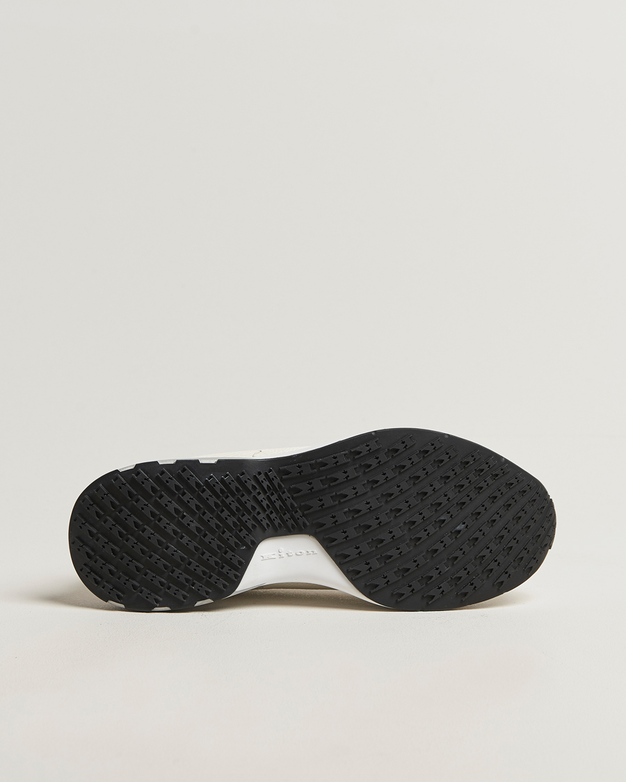 Mies | Tennarit | Kiton | Luxury Running Sneakers White Deerskin