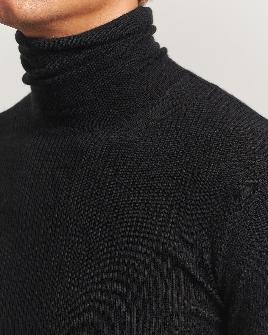 Mies | Puserot | Lanvin | Cashmere/Silk Rollneck Black