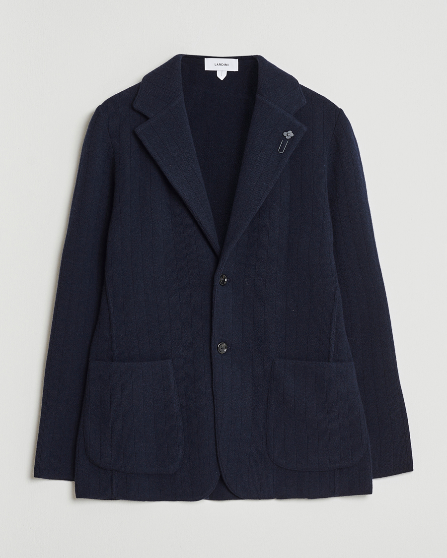 Mies | Pikkutakit | Lardini | Wool/Cashmere Knitted Blazer Navy