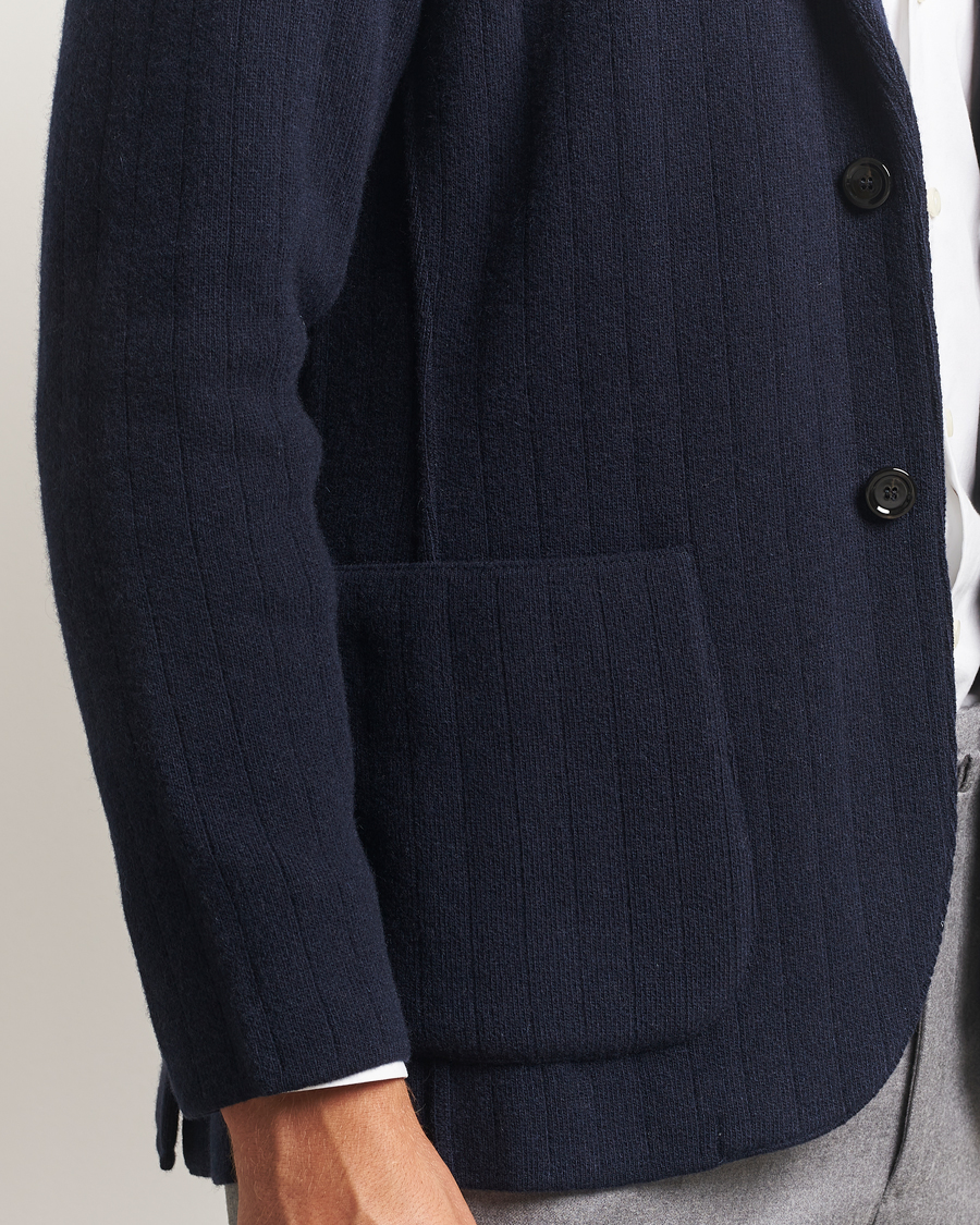 Mies | Pikkutakit | Lardini | Wool/Cashmere Knitted Blazer Navy