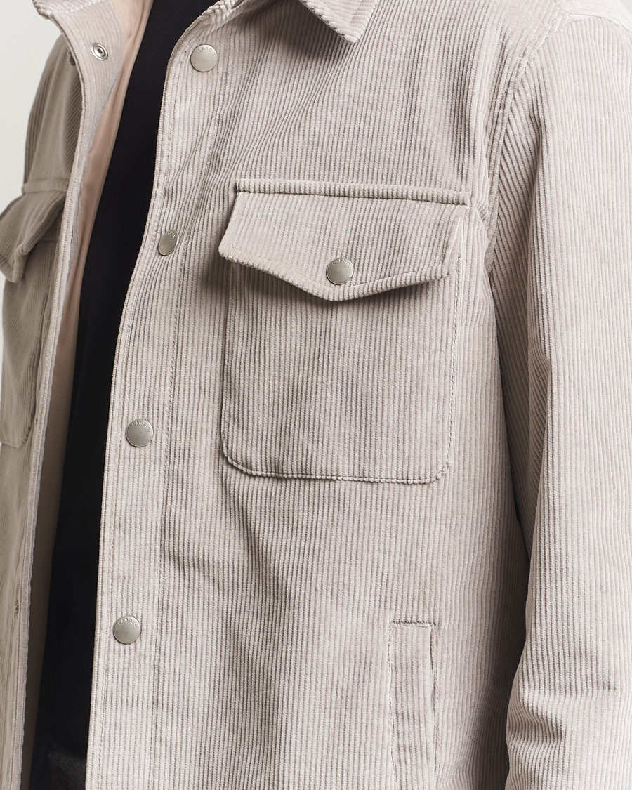 Mies | Takit | Lardini | Corduroy Overshirt Taupe