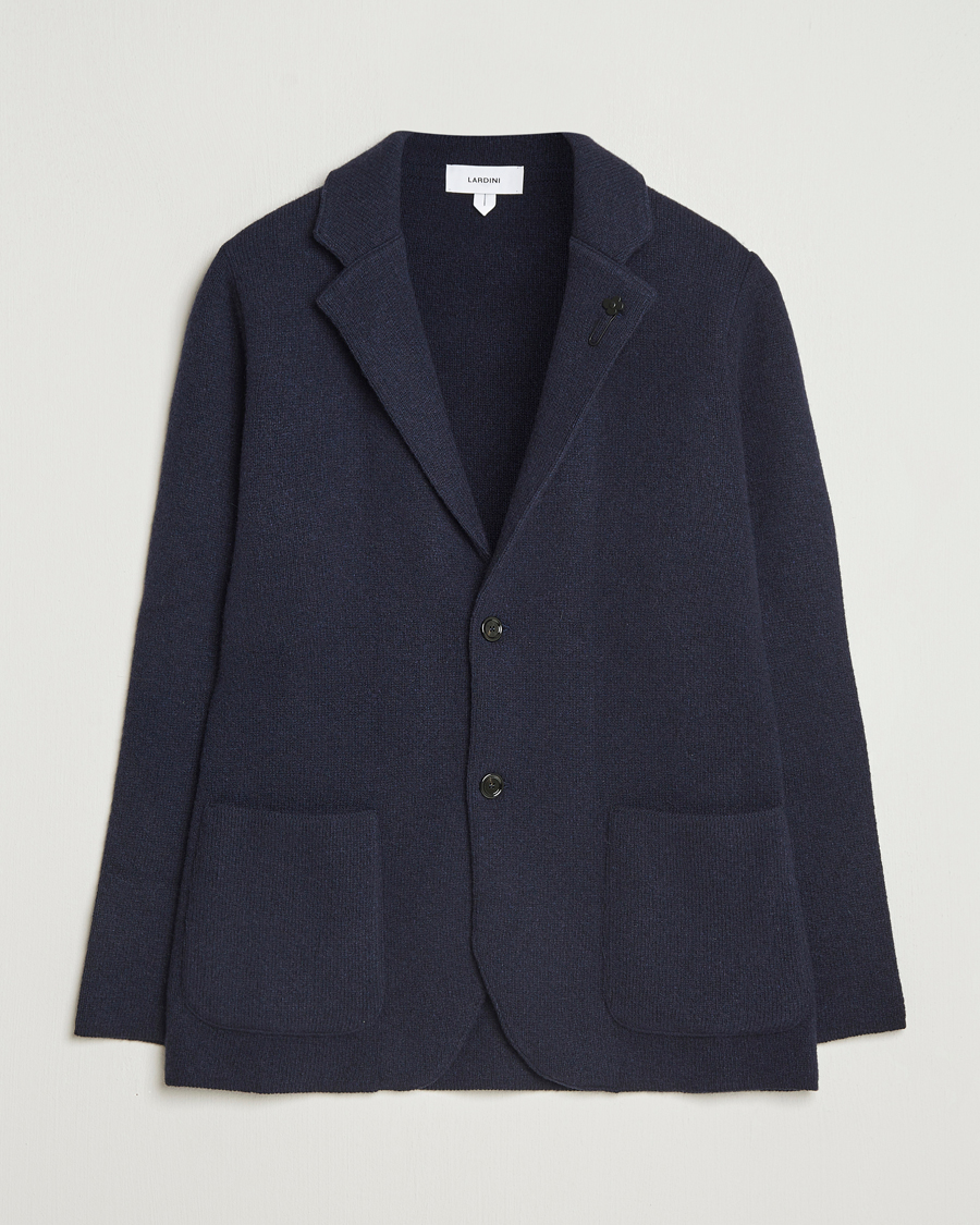 Mies | Pikkutakit | Lardini | Recycled Cashmere Knitted Blazer Navy