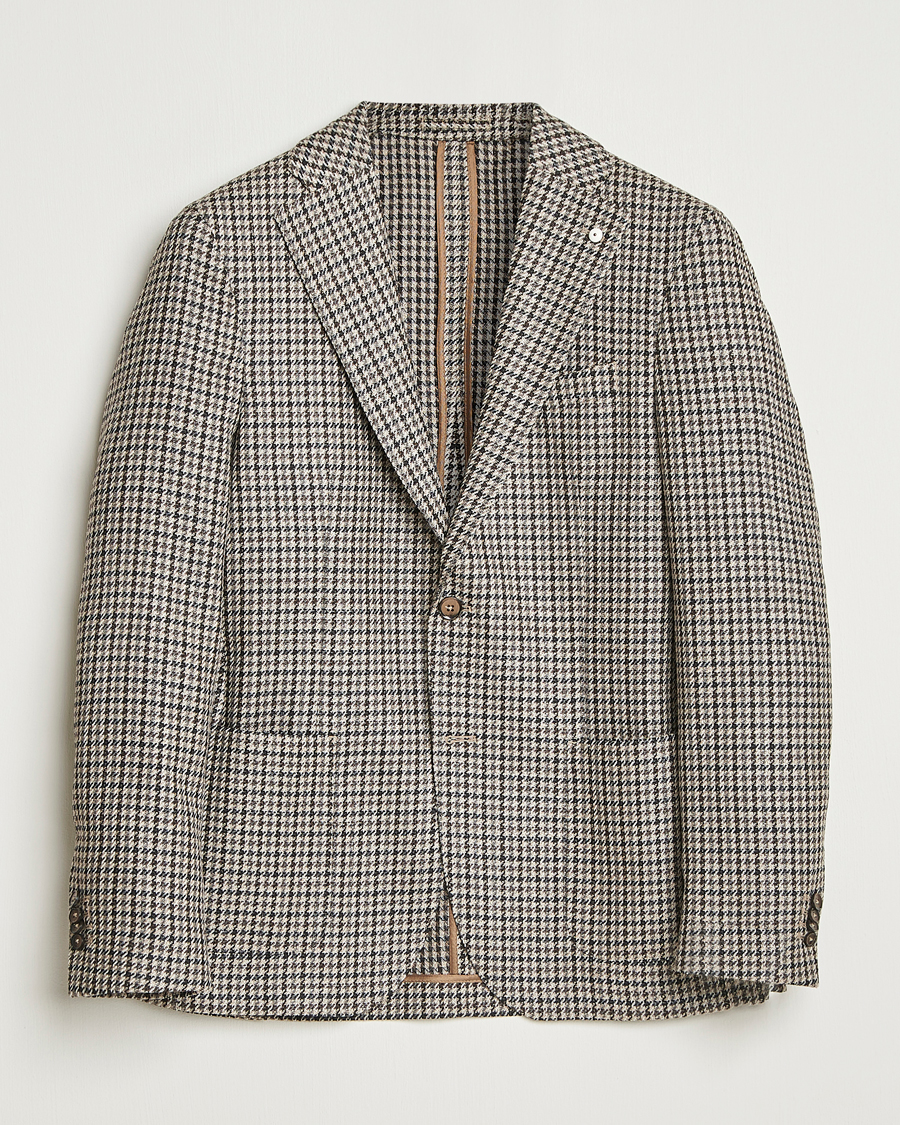 Mies | Pikkutakit | L.B.M. 1911 | Jack Houndstooth Wool Blazer Brown