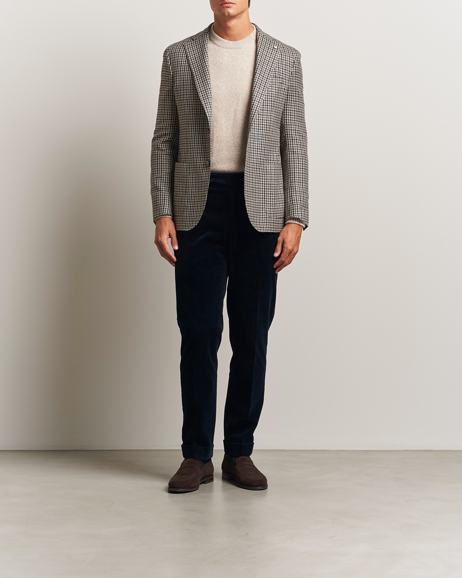Mies | Pikkutakit | L.B.M. 1911 | Jack Houndstooth Wool Blazer Brown