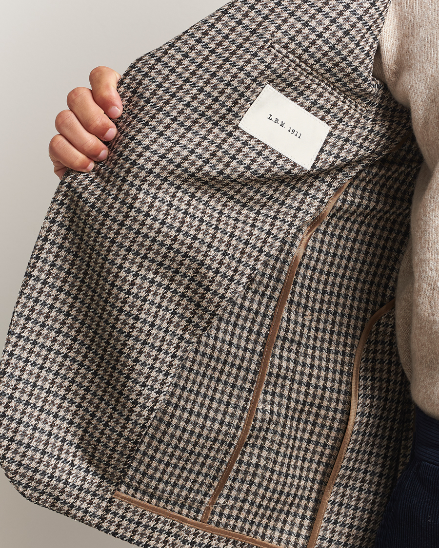 Mies | Pikkutakit | L.B.M. 1911 | Jack Houndstooth Wool Blazer Brown