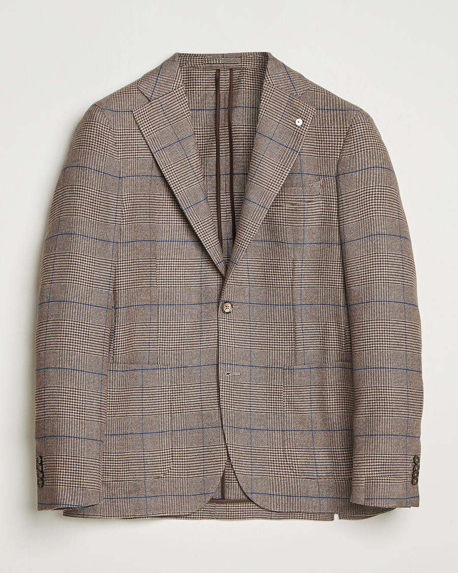 Mies | Pikkutakit | L.B.M. 1911 | Jack Overcheck Cotton Blazer Brown