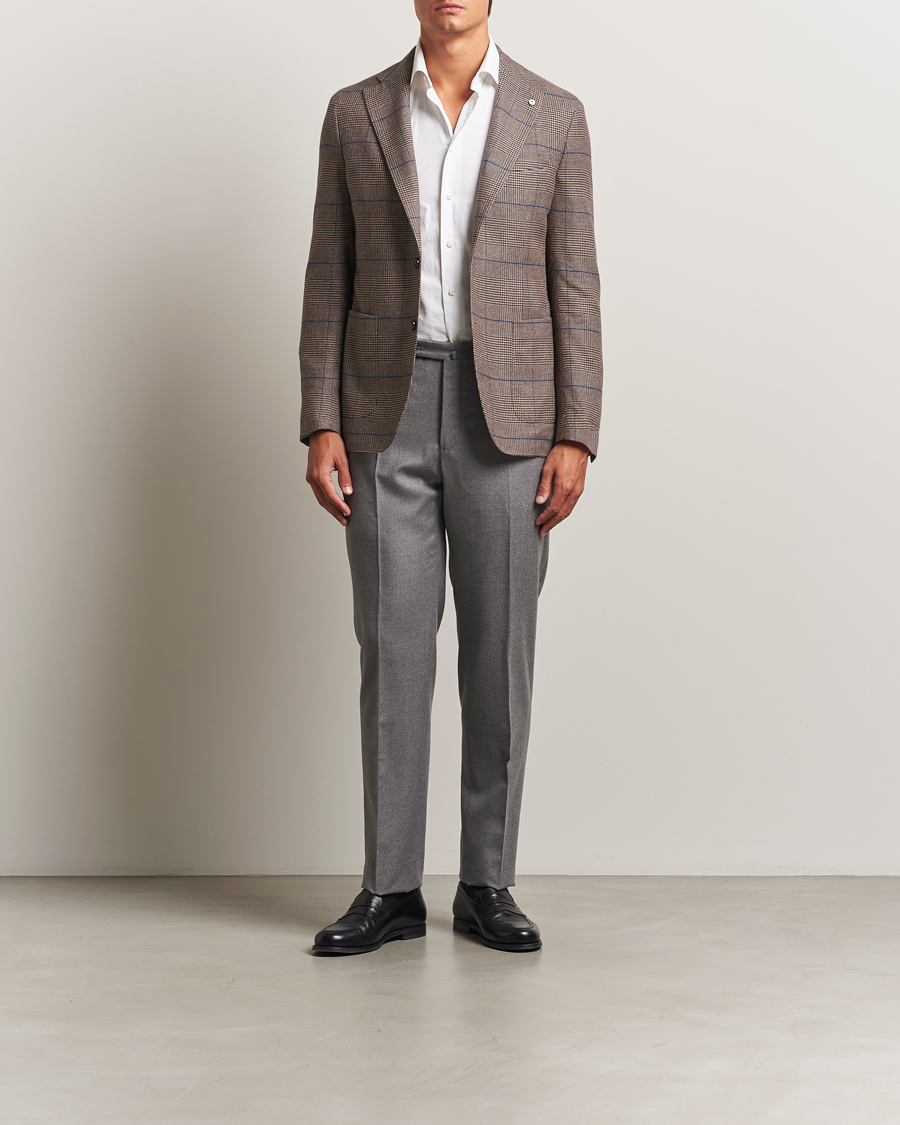 Mies | Pikkutakit | L.B.M. 1911 | Jack Overcheck Cotton Blazer Brown
