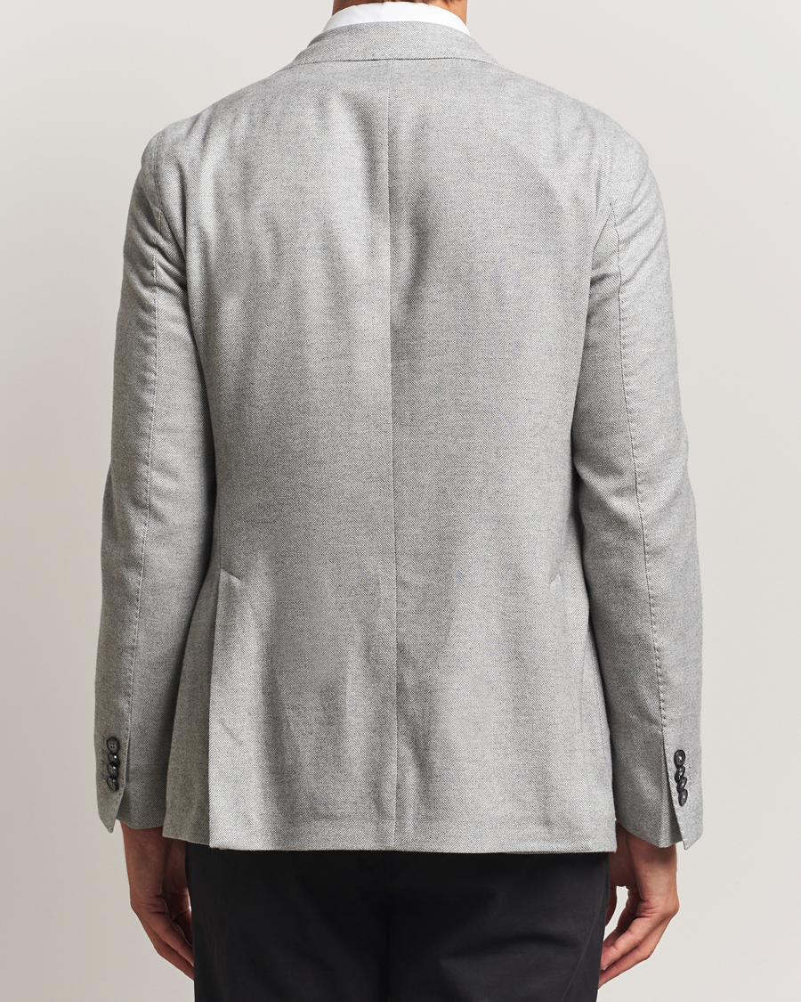 Mies | Pikkutakit | L.B.M. 1911 | Jack Herringbone Cotton Blazer Light Grey