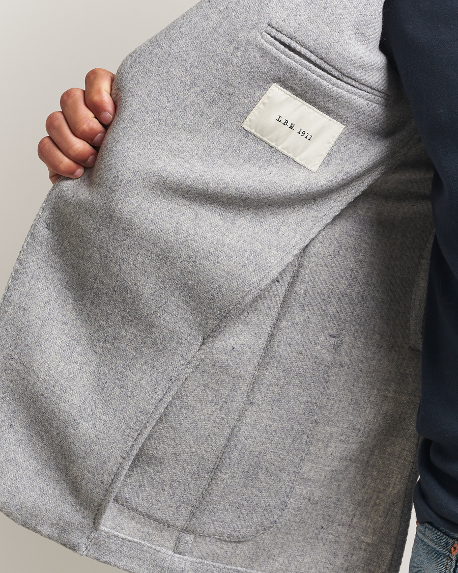 Mies | Pikkutakit | L.B.M. 1911 | Jack Fly Knitted Wool Blazer Light Grey