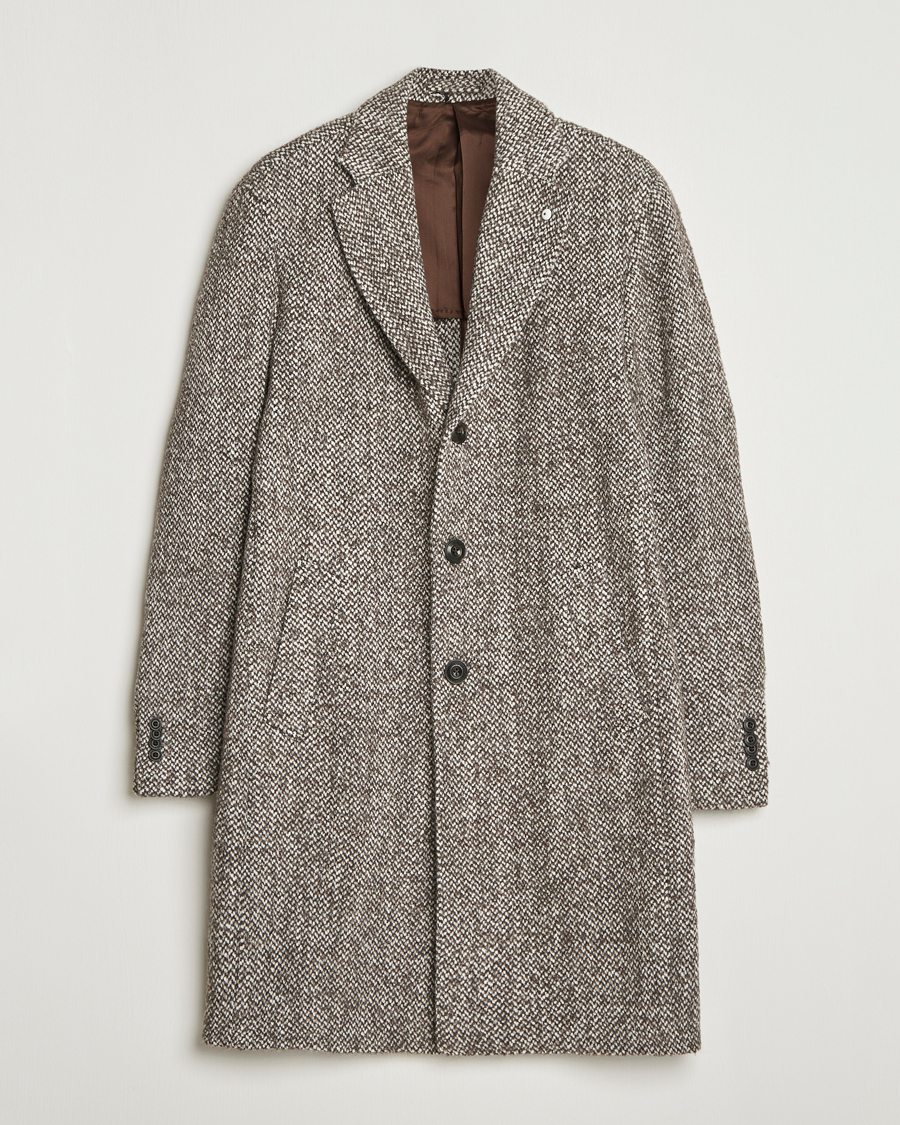 Mies | Takit | L.B.M. 1911 | Structure Wool Coat Brown