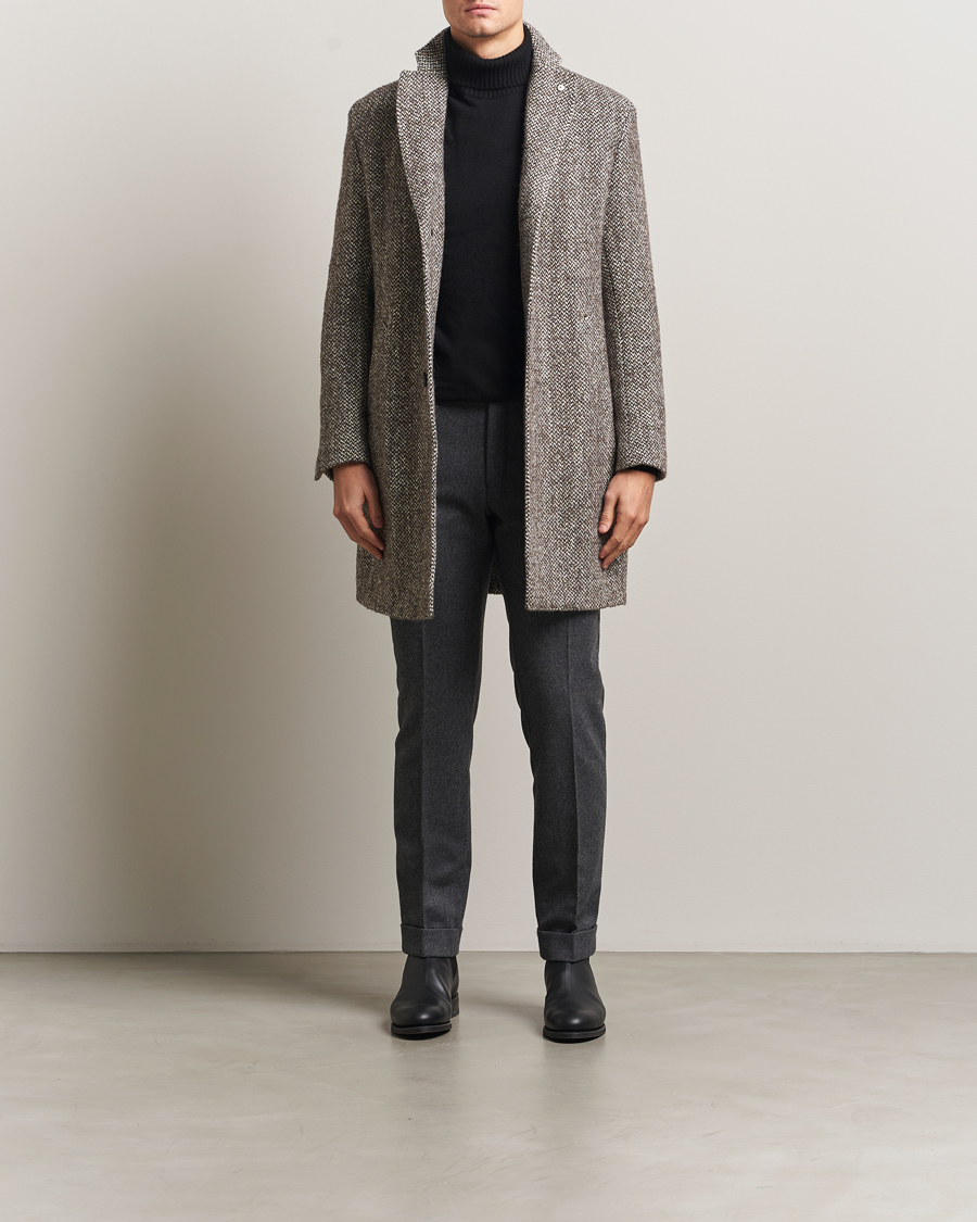 Mies | Takit | L.B.M. 1911 | Structure Wool Coat Brown
