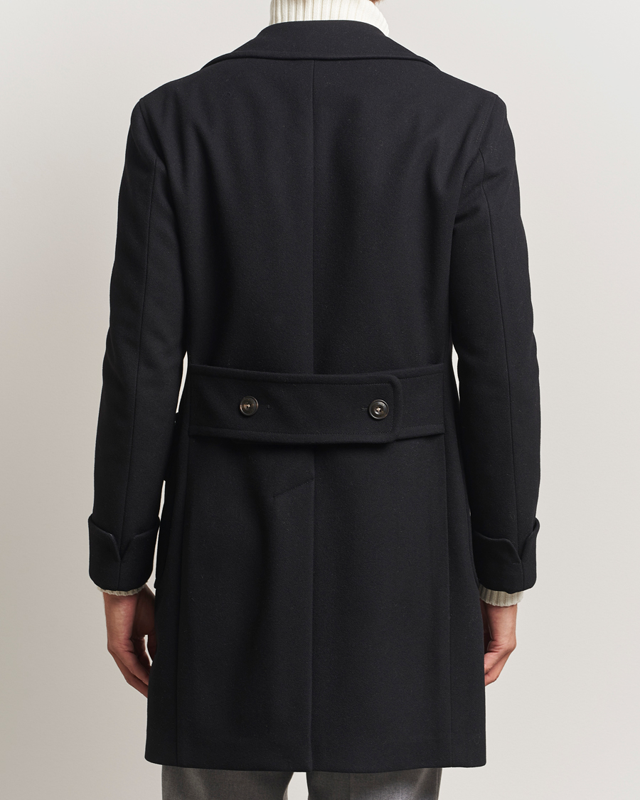 Mies | Takit | L.B.M. 1911 | Double Breasted Wool/Cashmere Coat Black