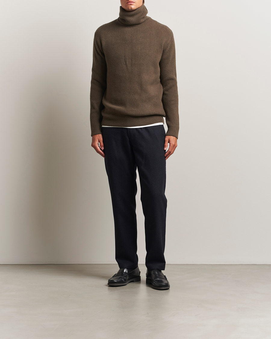 Mies | Puserot | LES DEUX | Eddie Wool Rib Rollneck Teak