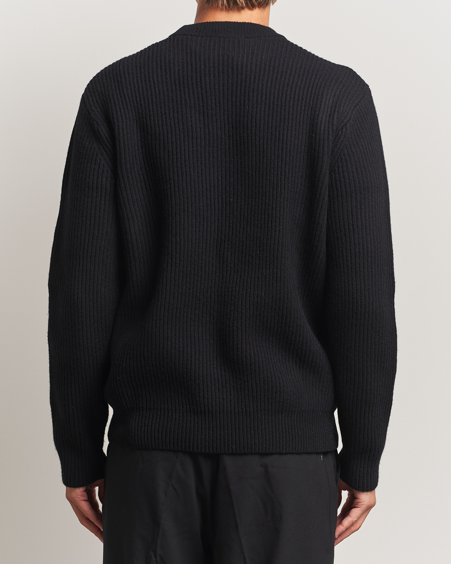 Mies | Puserot | LES DEUX | Eddie Wool Rib Crewneck Black