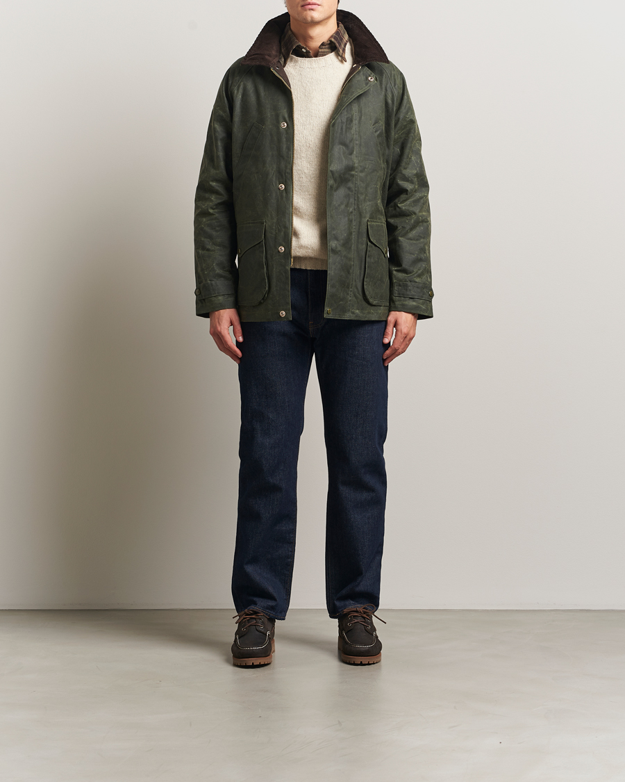Mies | Takit | Manifattura Ceccarelli | Rain Caban Wax Cloth Dark Green