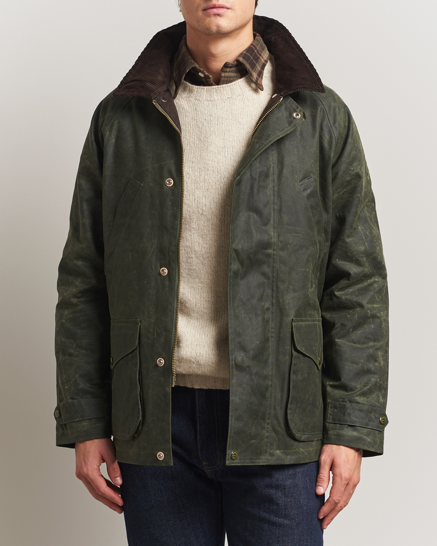 Mies | Takit | Manifattura Ceccarelli | Rain Caban Wax Cloth Dark Green
