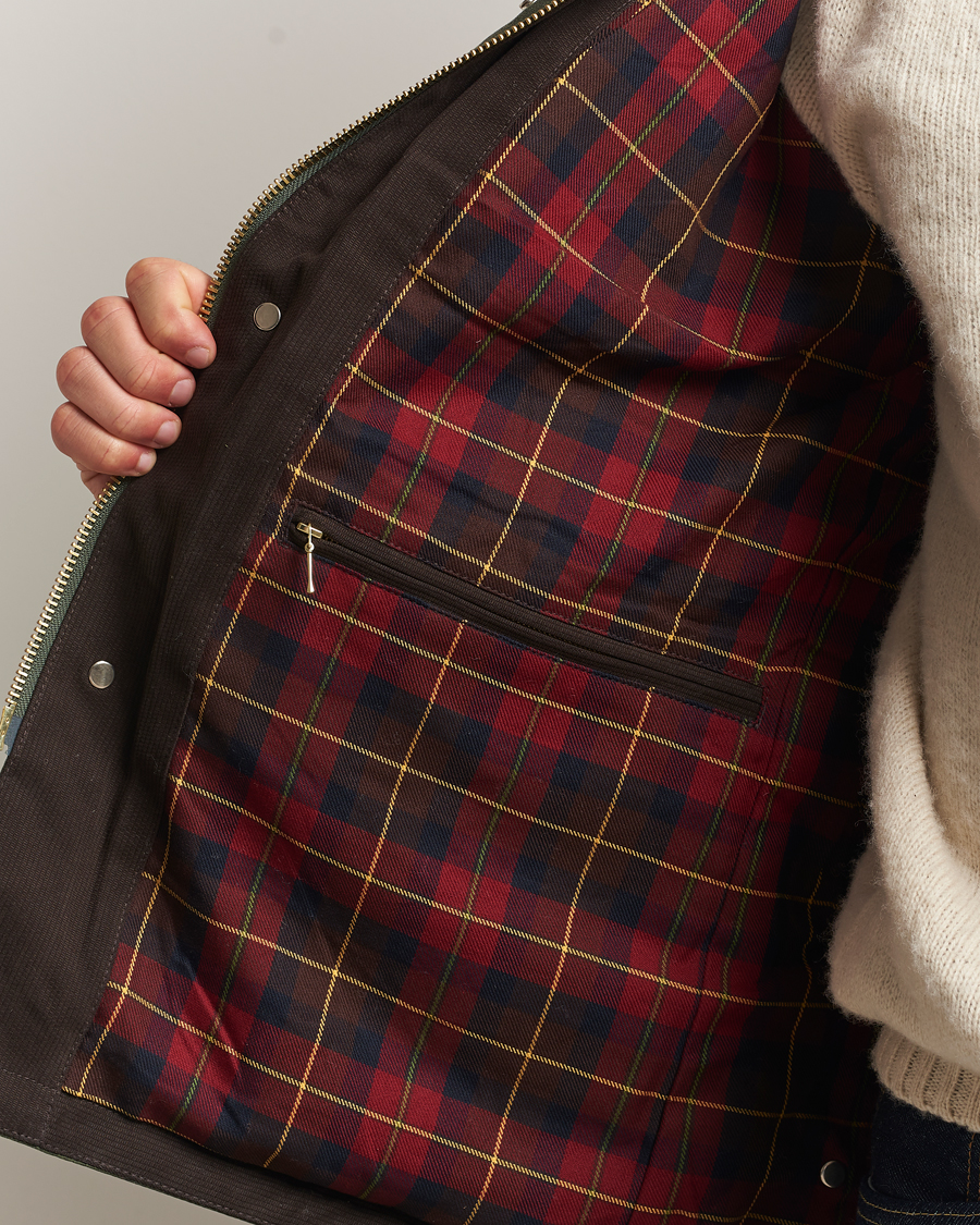 Mies | Takit | Manifattura Ceccarelli | Rain Caban Wax Cloth Dark Green