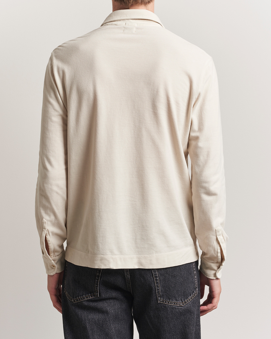 Mies | Pikeet | Massimo Alba | Ischia Cotton/Cashmere Long Sleeve Polo Off White