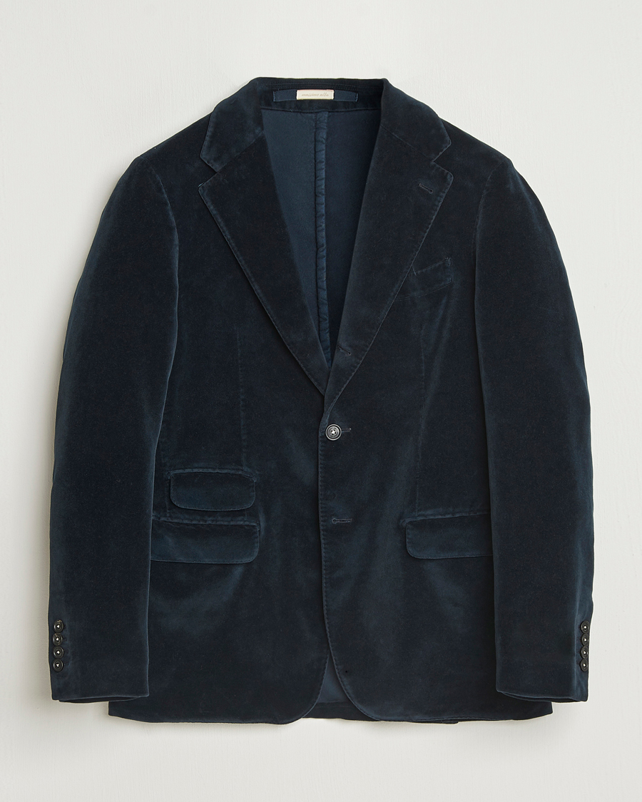 Mies | Pikkutakit | Massimo Alba | Catch Velvet Blazer Navy