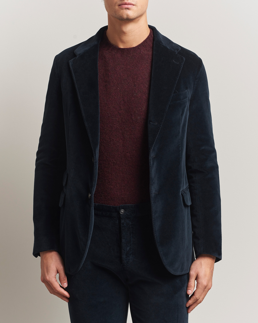Mies | Pikkutakit | Massimo Alba | Catch Velvet Blazer Navy