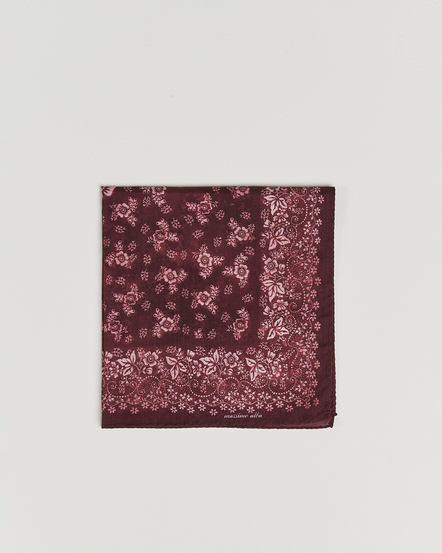 Mies | Taskuliinat | Massimo Alba | Hanky Cotton Handkerchief Burgundy