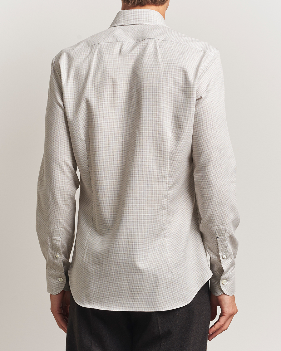 Mies | Kauluspaidat | Mazzarelli | Soft Flannel Button Down Shirt Beige